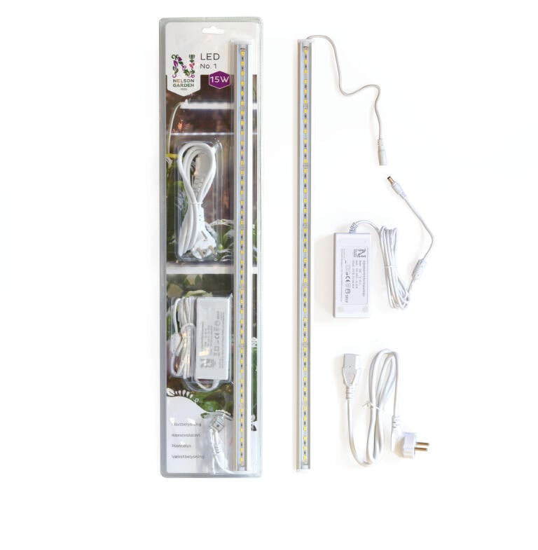 Växtbelysn. LED No.1 60cm 15W m.adapter